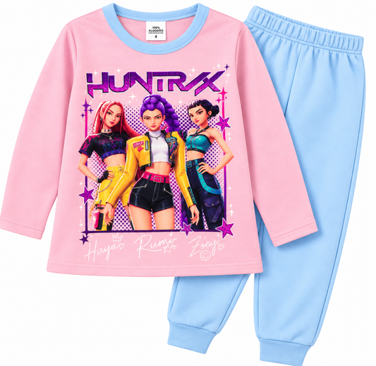 Pijama K-Pop Demon Hunters Rosa e Azul