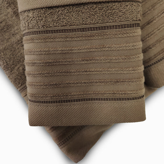 Jogo de Banho Jacquard 6 Peças Castanho
