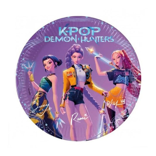 Pack 6 Pratos KPOP Demon Hunters – Pratos Festa K-Pop Guerreiras