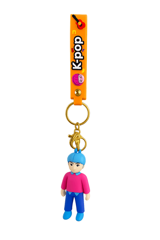 Porta-Chaves K-Pop com Fita Laranja