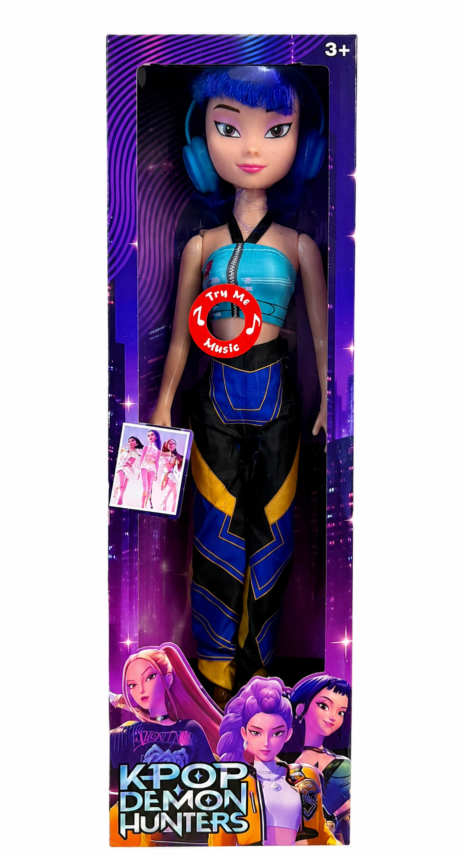 Boneca K POP Demon Hunters Zoey c/ música 40 cm