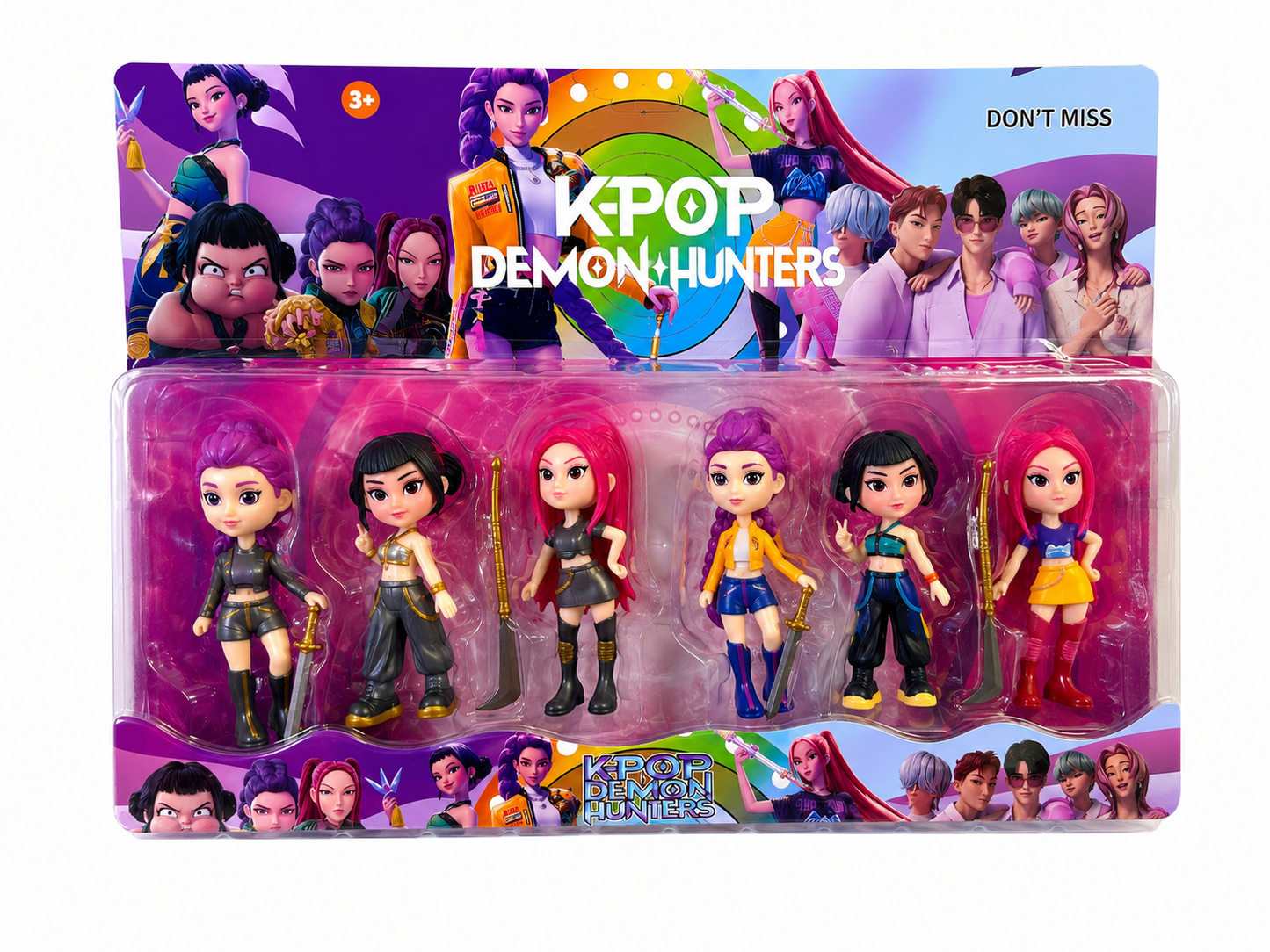 Conjunto de 6 miniaturas K POP Demon Hunters 10 cm