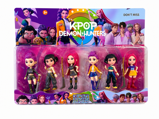 Conjunto de 6 miniaturas K POP Demon Hunters 10 cm
