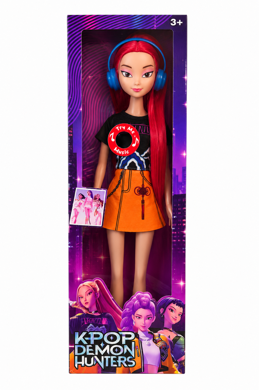 Boneca K POP Demon Hunters Mira c/ música 40 cm