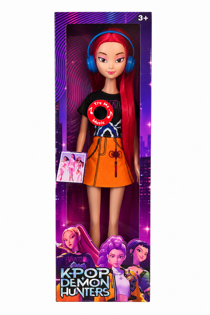 Boneca K POP Demon Hunters Mira c/ música 40 cm