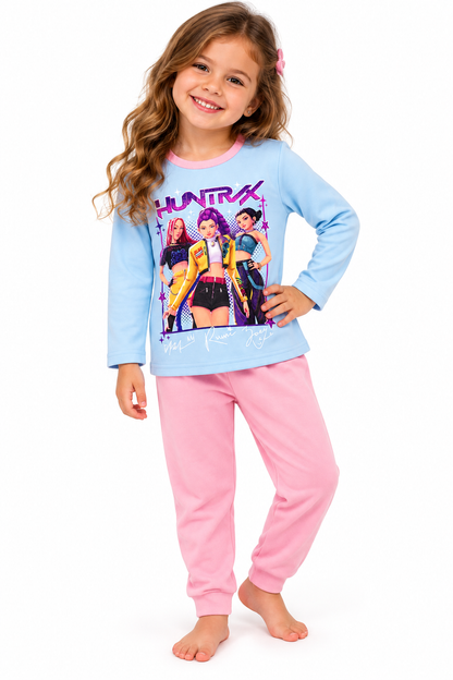 Pijama K-Pop Demon Hunters Azul e Rosa
