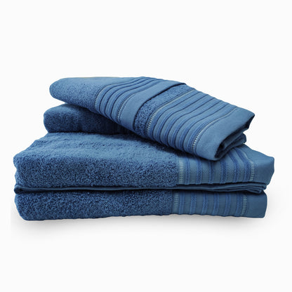 Jogo de Banho Jacquard 6 Peças Azul