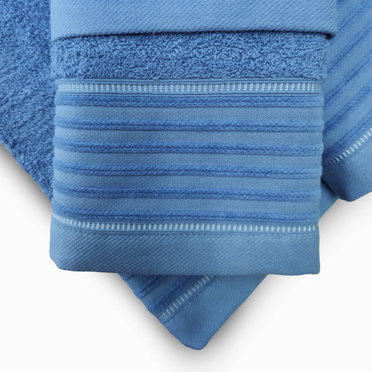 Jogo de Banho Jacquard 6 Peças Azul