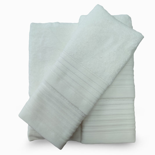 Jogo de Banho Jacquard 6 Peças Branco