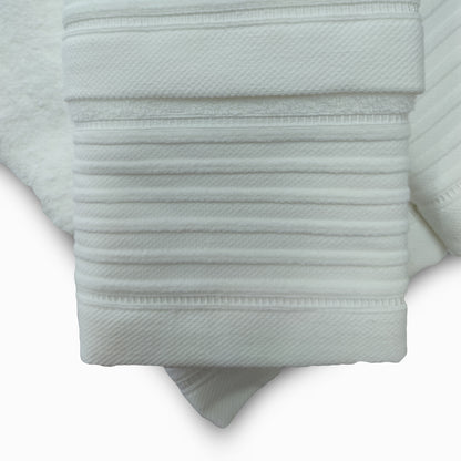 Jogo de Banho Jacquard 6 Peças Branco