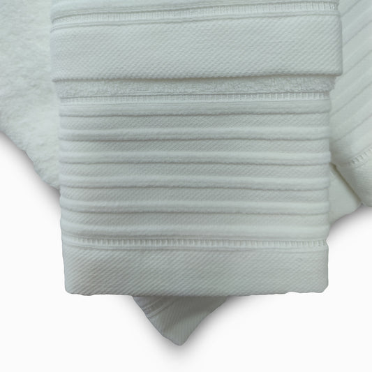 Jogo de Banho Jacquard 6 Peças Branco