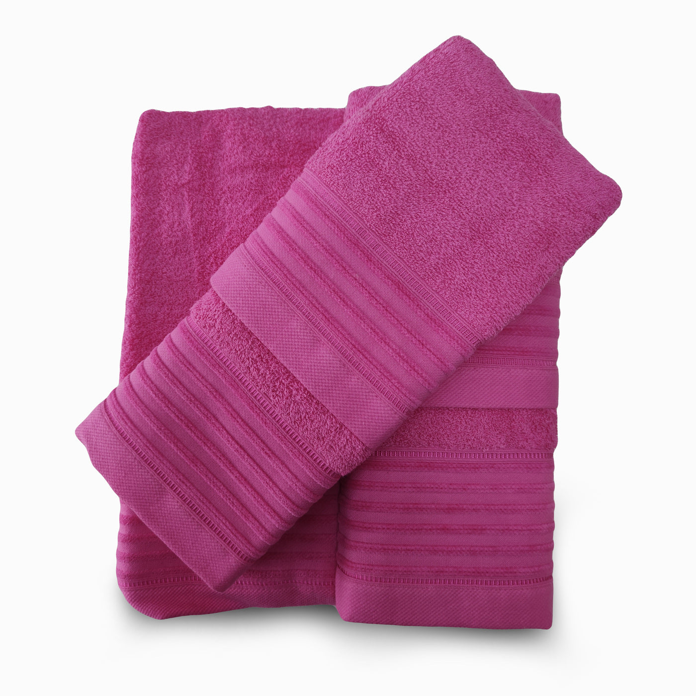 Jogo de Banho Jacquard 6 Peças Rosa