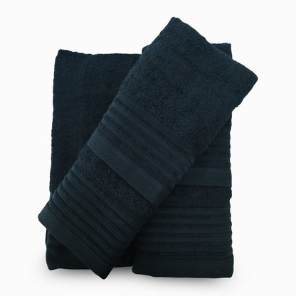 Jogo de Banho Jacquard 6 Peças Preto
