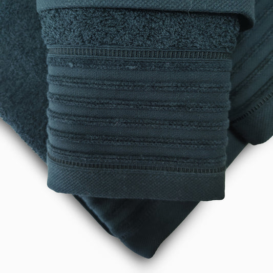 Jogo de Banho Jacquard 6 Peças Preto