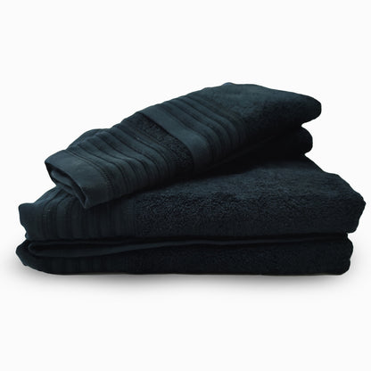 Jogo de Banho Jacquard 6 Peças Preto