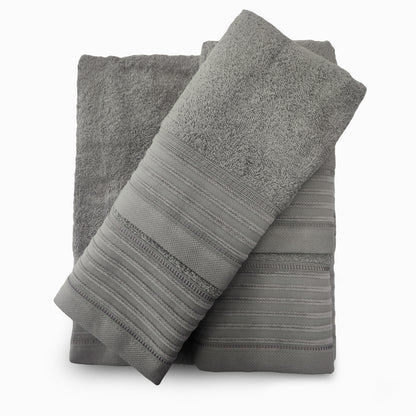 Jogo de Banho Jacquard 6 Peças Taupe
