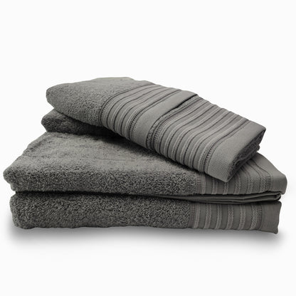 Jogo de Banho Jacquard 6 Peças Taupe