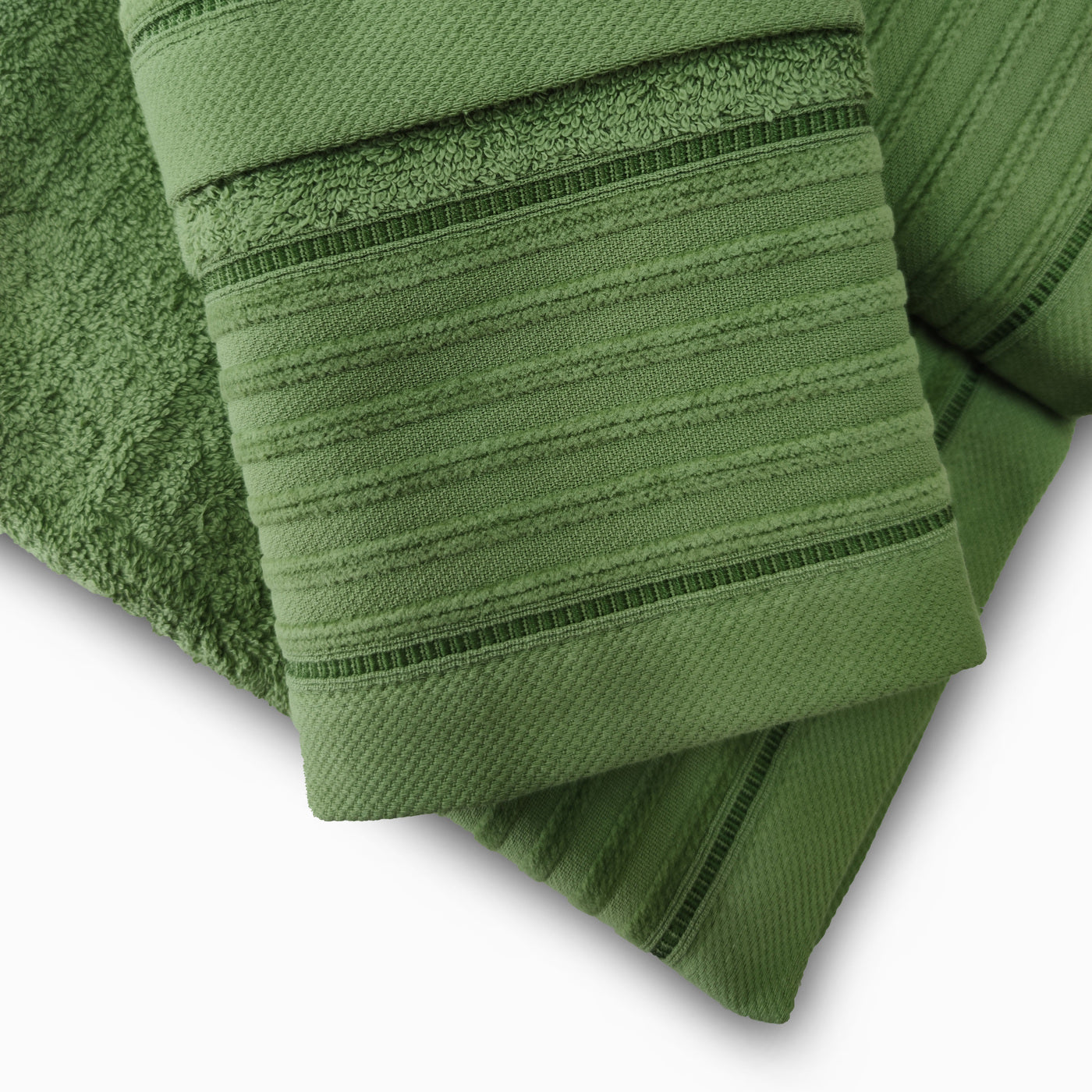 Jogo de Banho Jacquard 6 Peças Verde Garrafa