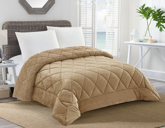 Edredom de Borrego Camel