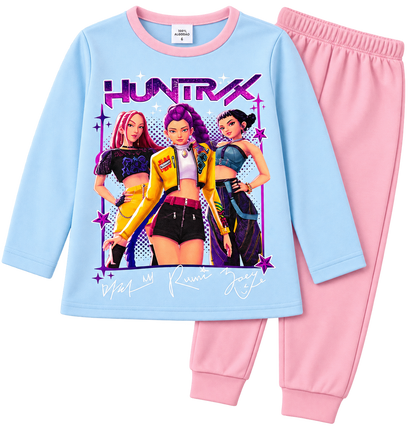 Pijama K-Pop Demon Hunters Azul e Rosa