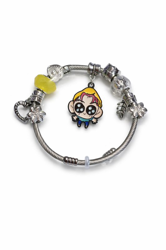 Pulseira K-pop Abby Saja com pendentes