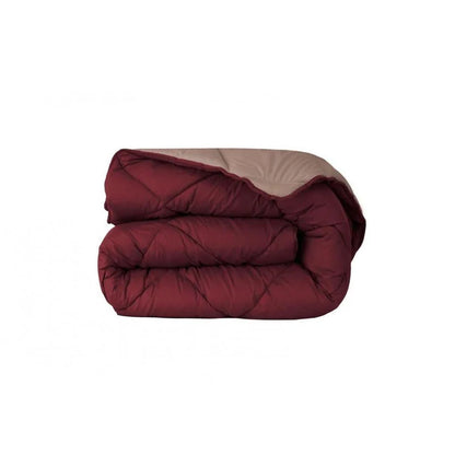 Edredom de Aquecimento Dupla Face Bicolor Bordeaux e Bege