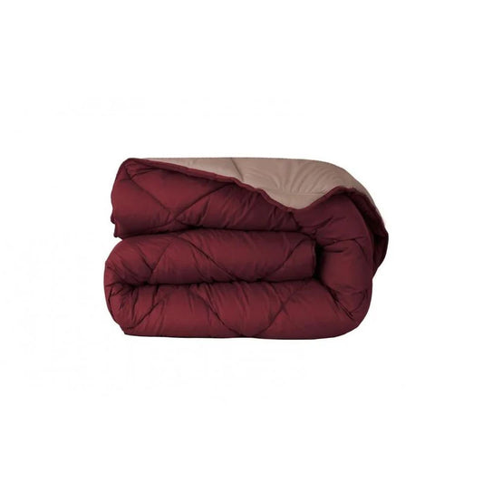 Edredom de Aquecimento Dupla Face Bicolor Bordeaux e Bege