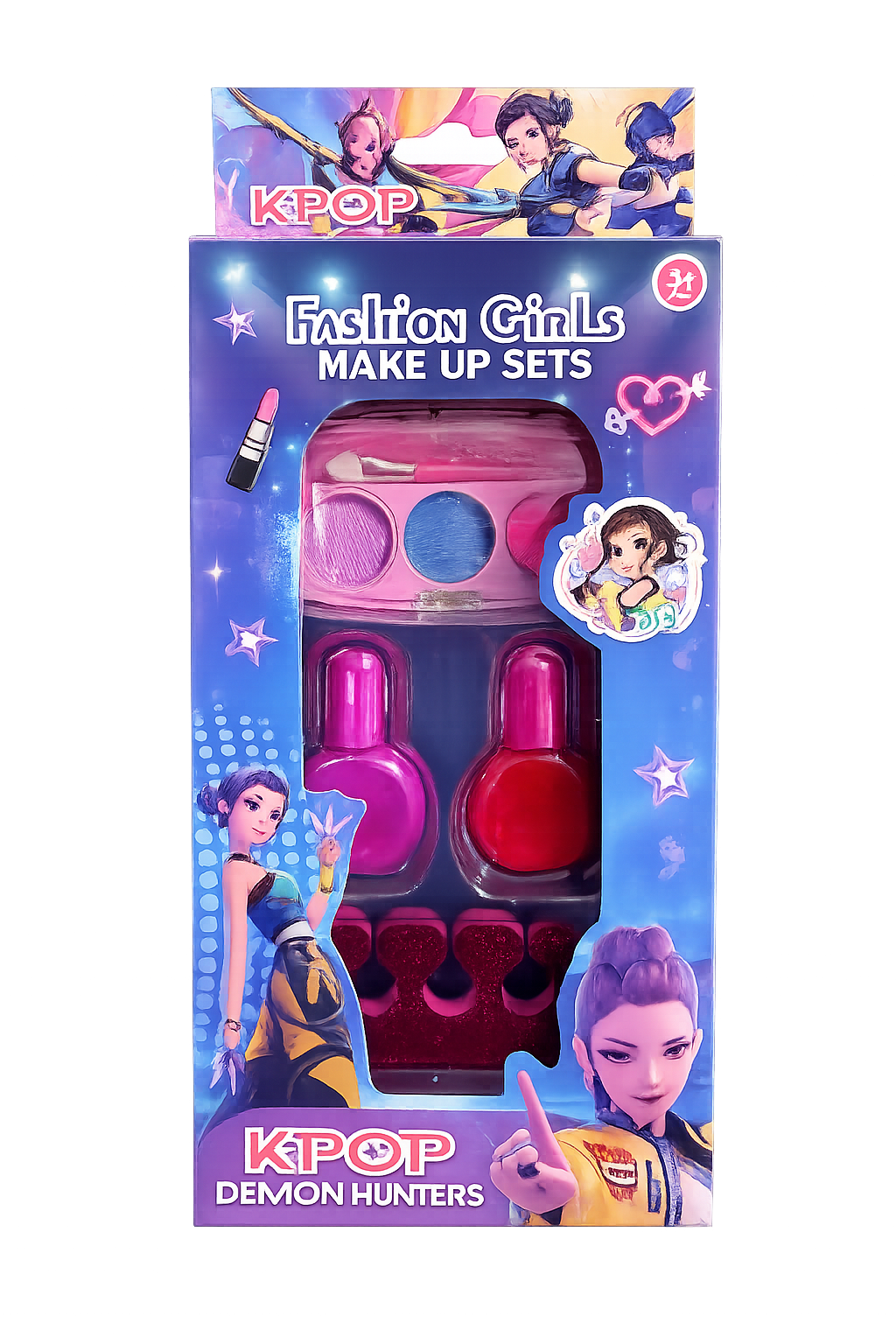 Kit com Vernizes e Sombras Glitter K-Pop Demon Hunters