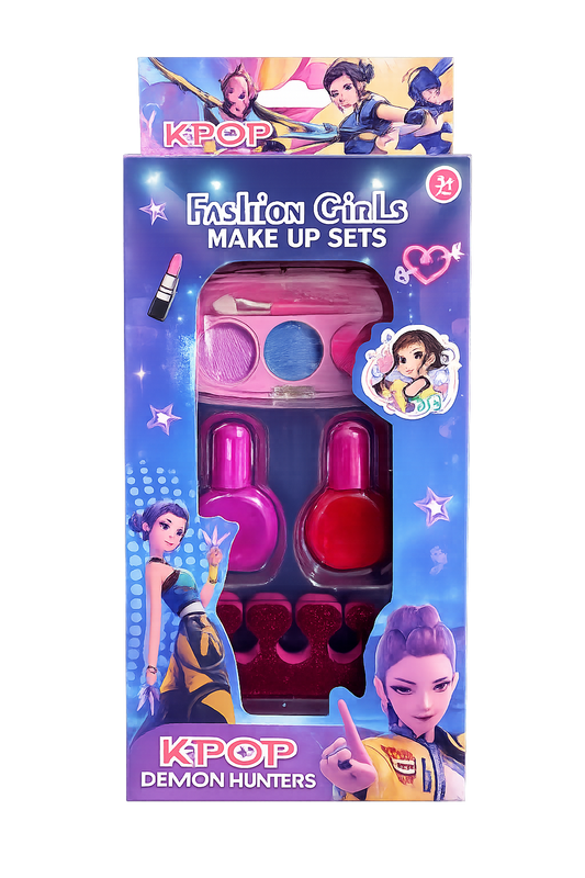 Kit com Vernizes e Sombras Glitter K-Pop Demon Hunters