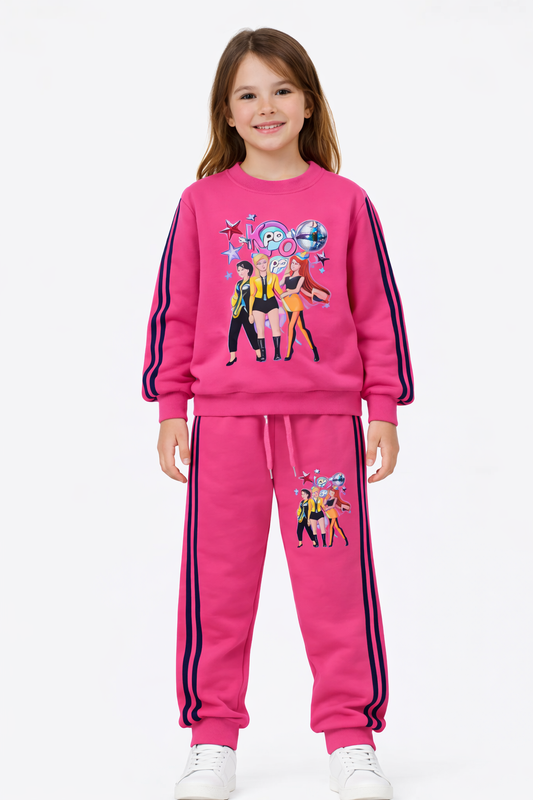 Fato de Treino Infantil K-Pop Rosa