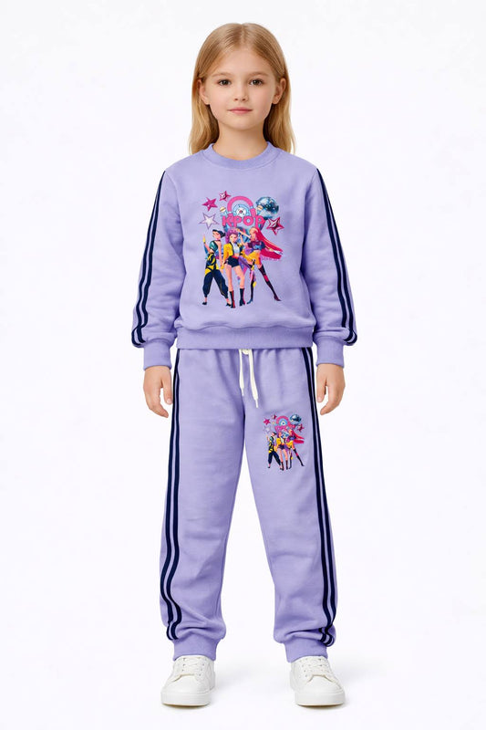 Fato de Treino Infantil K-Pop Lilás