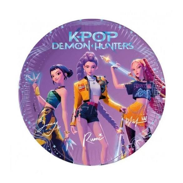 Pack 8 Pratos KPOP Demon Hunters – Pratos Festa K-Pop Guerreiras