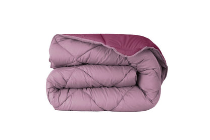 Edredom de Aquecimento Dupla Face Bicolor Lilás e Rosa Escuro