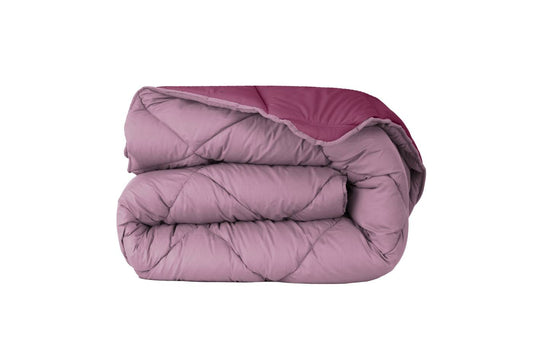 Edredom de Aquecimento Dupla Face Bicolor Lilás e Rosa Escuro