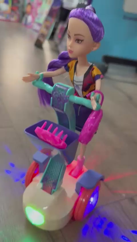 Boneca Zoey K-Pop com Trotinete Musical Anda e Toca Música K-Pop