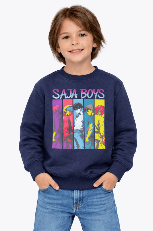 Sweat SAJA BOYS – Camisola Criança K-Pop Azul