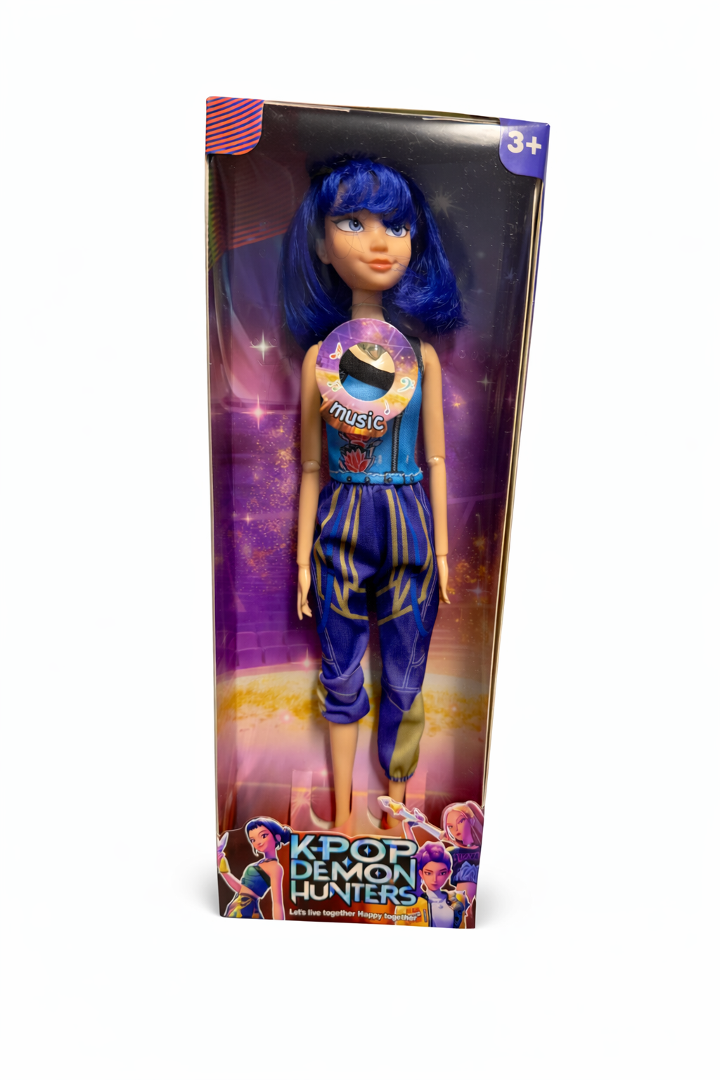 Boneca K POP Demon Hunters Zoey c/ música 30 cm